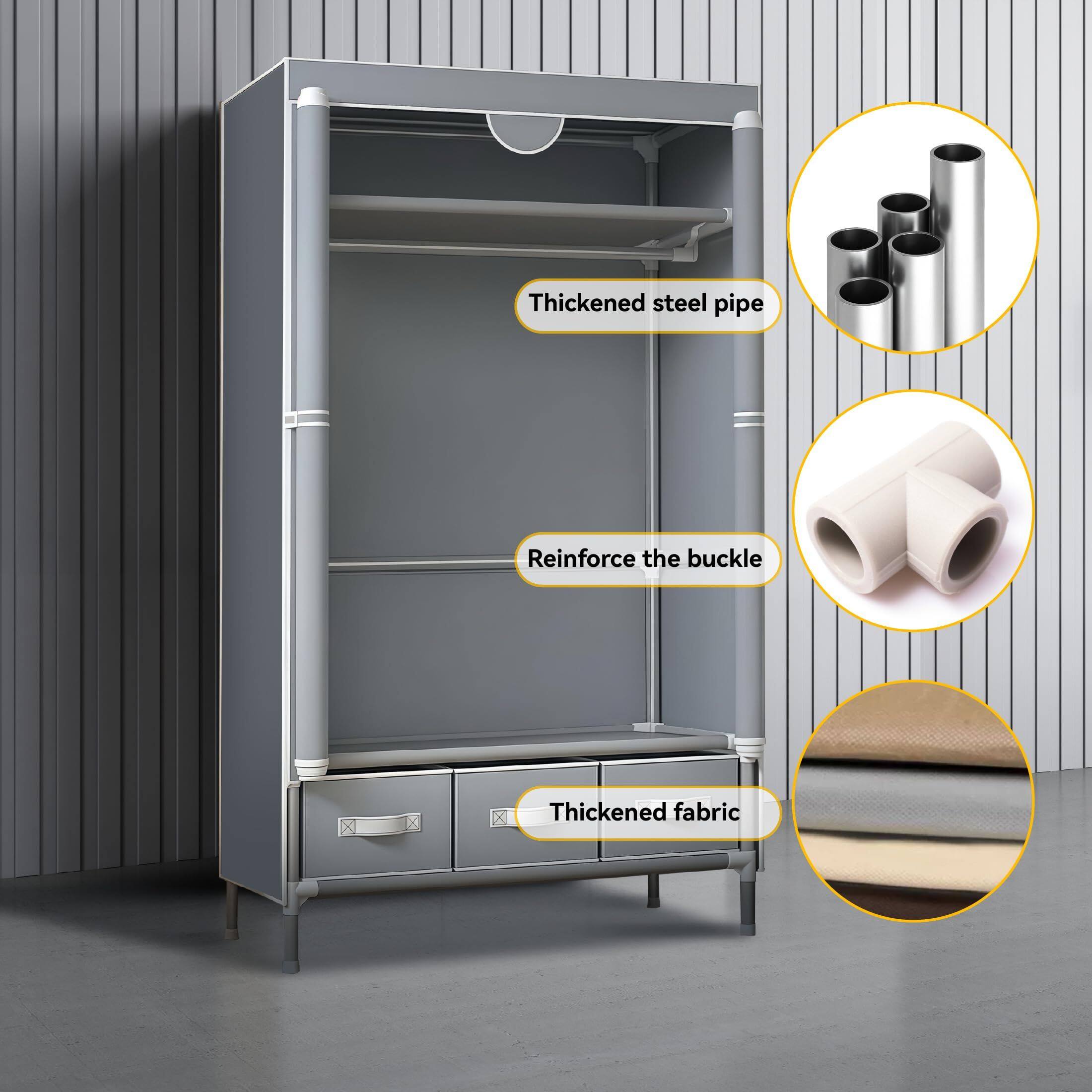 Thickened steel pipe  
Reinforce the buckle  
Thickened fabric