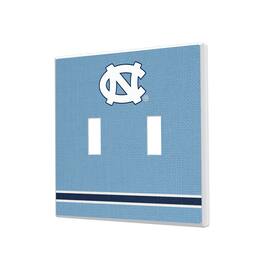 Keyscaper - North Carolina Tar Heels Stripe Design Double Toggle Light Switch Plate - Multicolor
