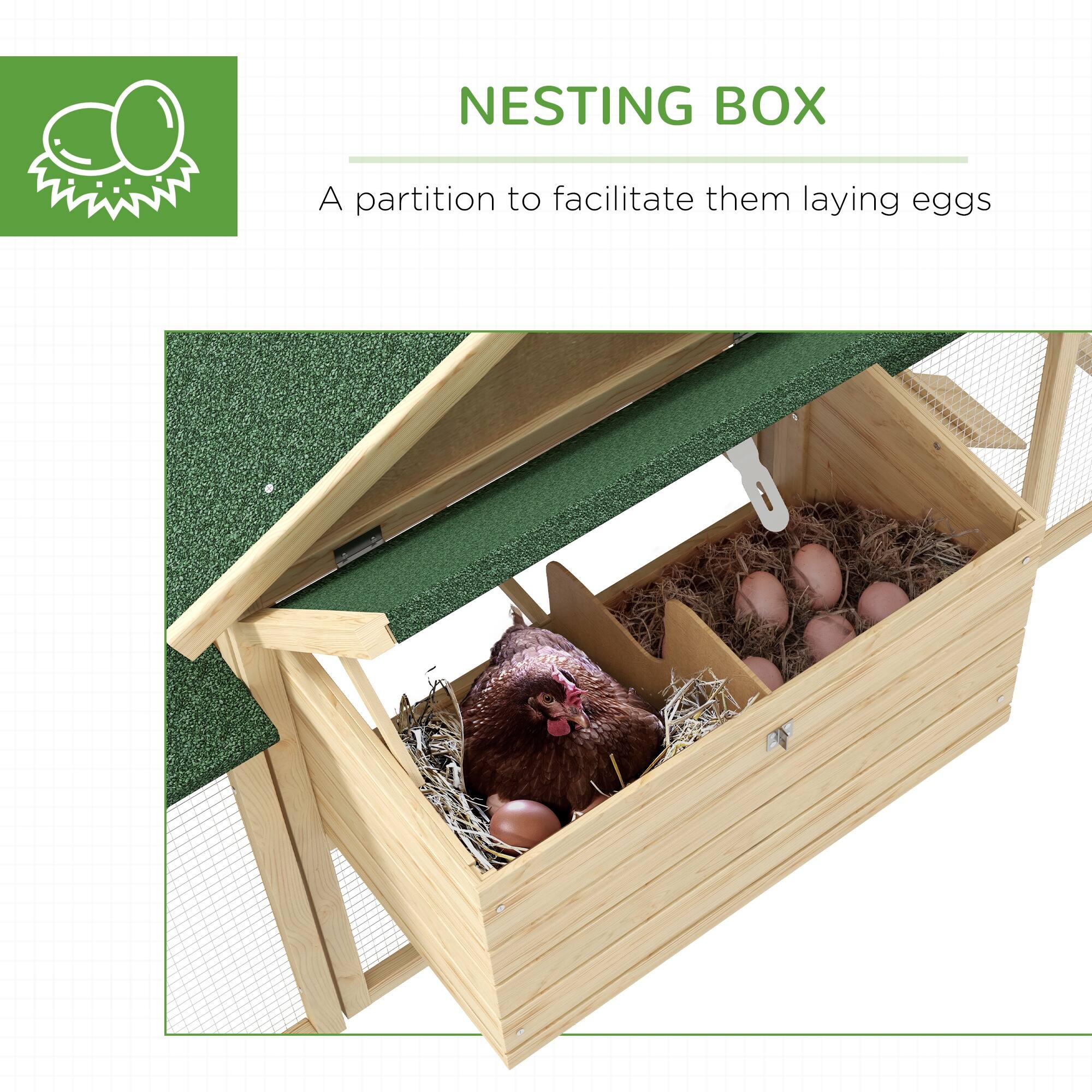 NESTING BOX

A partition to facilitate them laying eggs