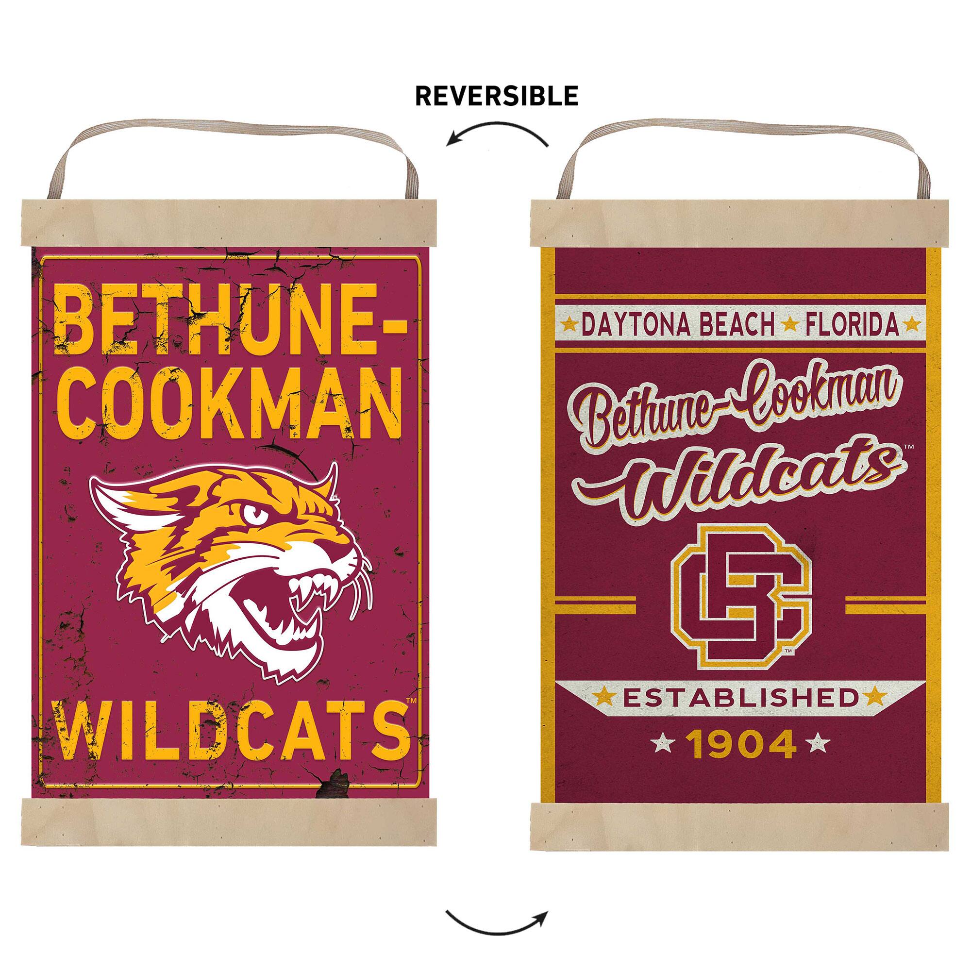 REVERSIBLE  
BETHUNE-COOKMAN  
WILDCATS  

DAYTONA BEACH, FLORIDA  
Bethune-Cookman Wildcats  
ESTABLISHED 1904