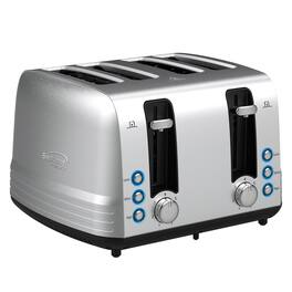 Brentwood - Select Extra Wide 4 Slot Stainless Steel Toaster - Silver