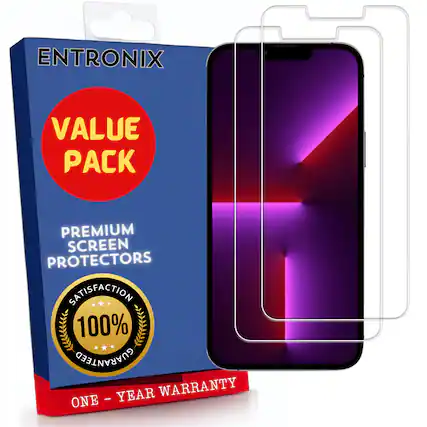 ENTRONIX
VALUE PACK
PREMIUM SCREEN PROTECTORS
SATISFACTION 100% GUARANTEED
ONE - YEAR WARRANTY