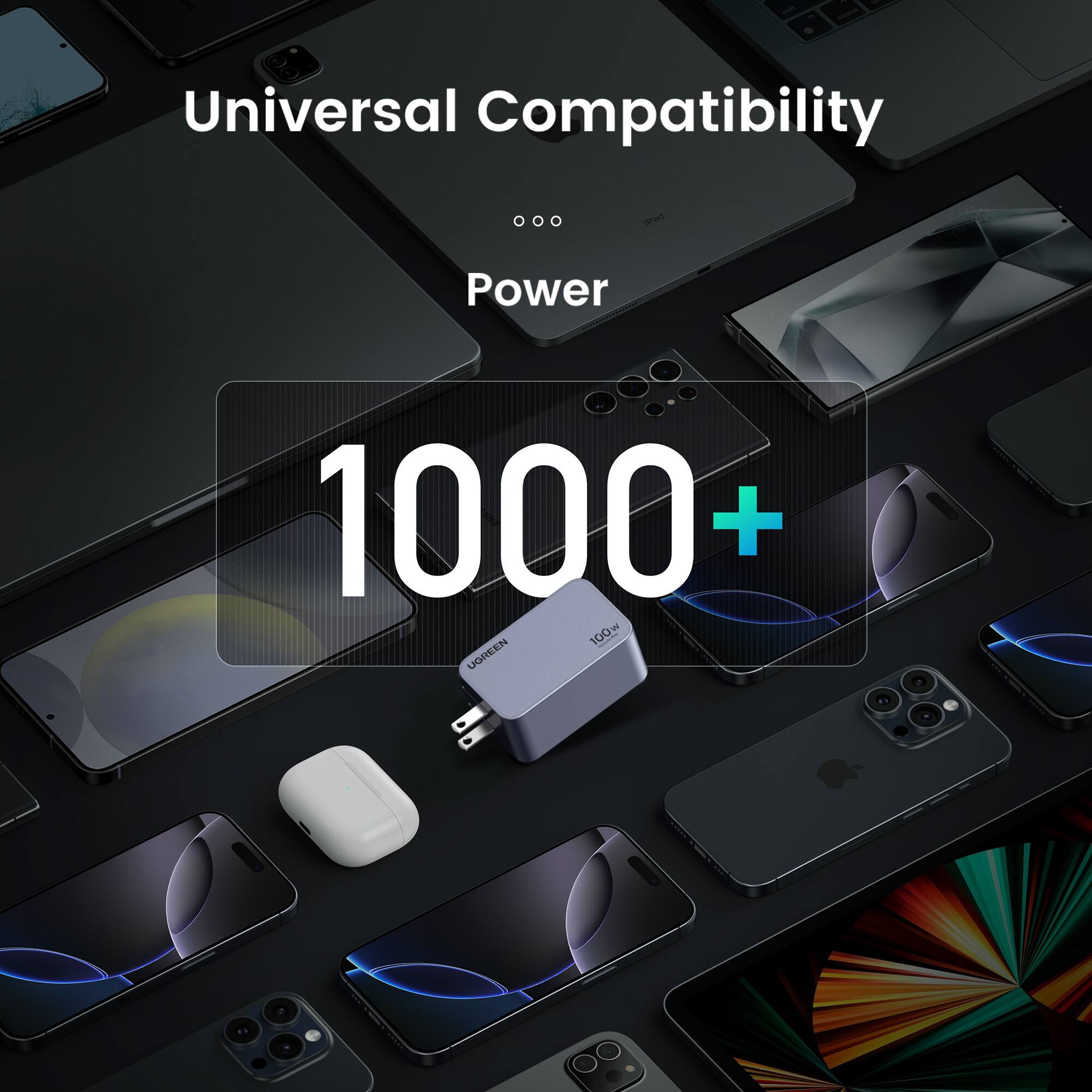 Universal Compatibility
Power 1000+ 100w UGREEN