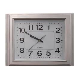 FC Design - 20"H Gray Minimalist Analog Square Wall Clock - Modern Decor - Multicolor