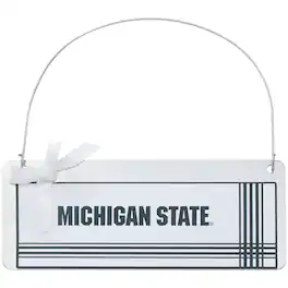 Logo Brands - Michigan State Spartans #1 Fan Galvanized Sign Ornament - Multicolor