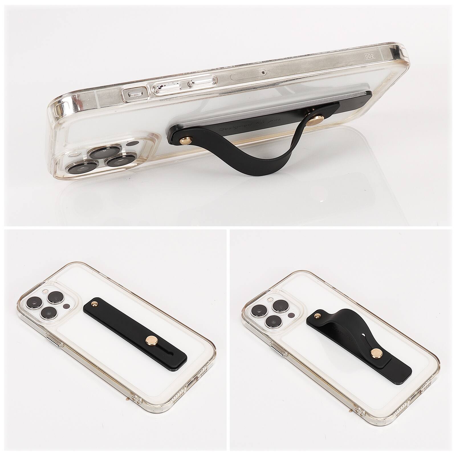 Alt View 15. SaharaCase - FingerGrip Cell Phone Holder Strap for Most Cell Phones - Black.