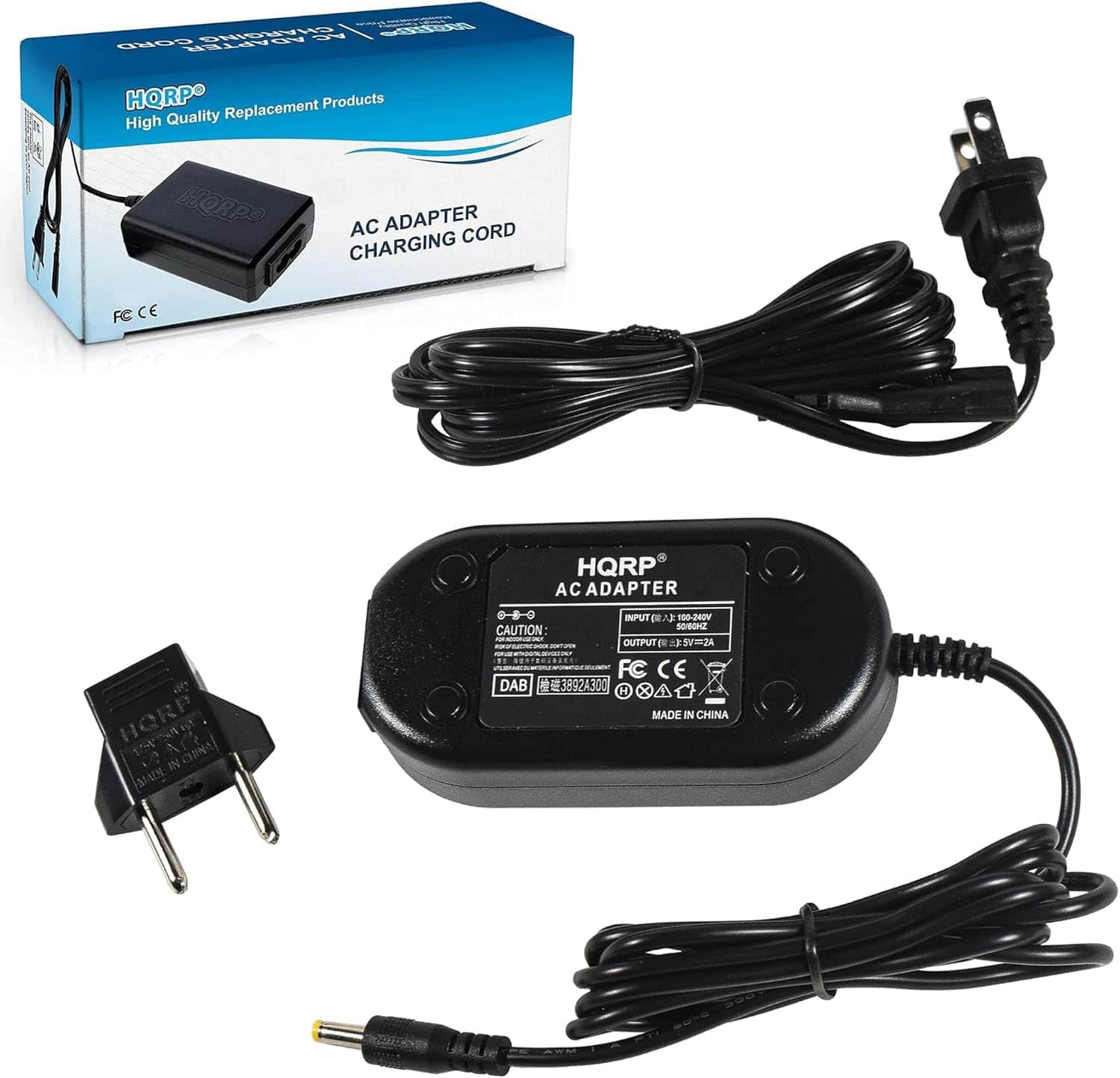 HQRP - AC Adapter for Panasonic HC-V100 HC-V100K HC-V100MK HC-V700 HC-V700M HC-V700MK HC-V500 HC-V500M HC-V500MK Camcorder