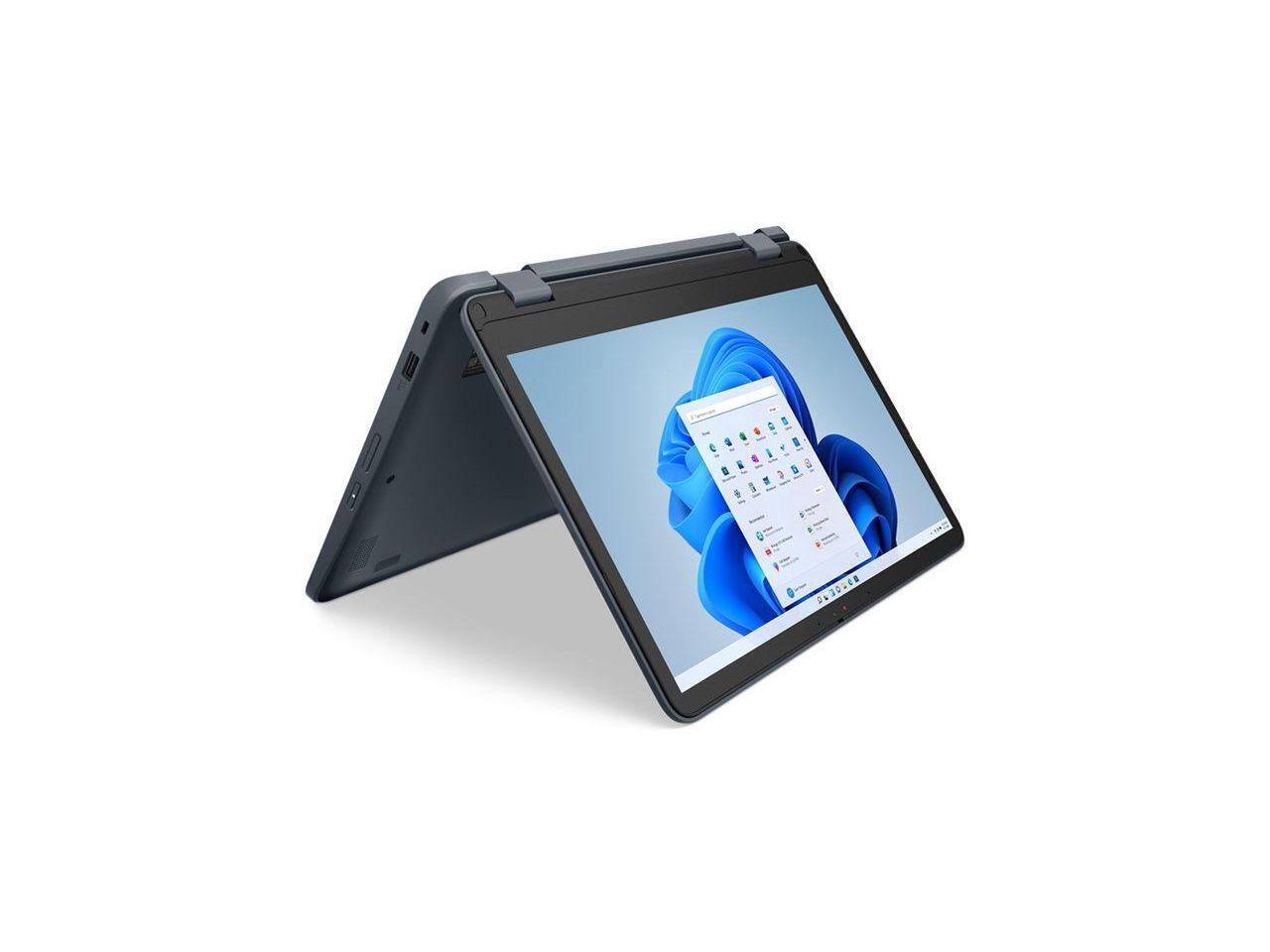 Alt View 9. Lenovo - Lenovo 300w Yoga Gen 4 11.6" Touch Screen Intel Processor N200 8GB Memory 128 GB SSD Windows 11 Pro 82VM0018US - Gray.