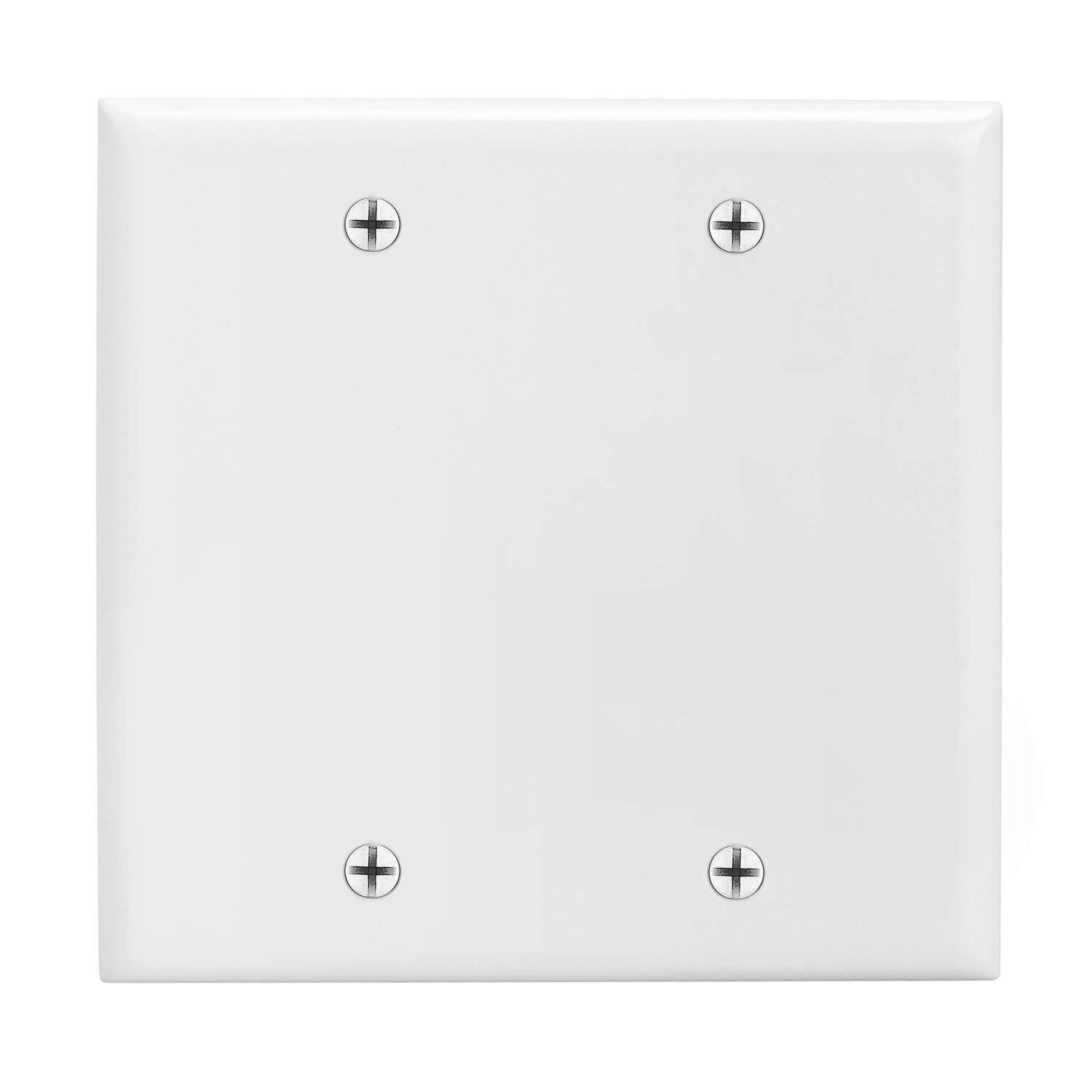 Front. Cmple.com - Cmple - Keystone Wall Plate Cover Ethernet Wall Plates for Modular Inserts, RJ45 Keystone Jack - 2 Gang GFCI - White.