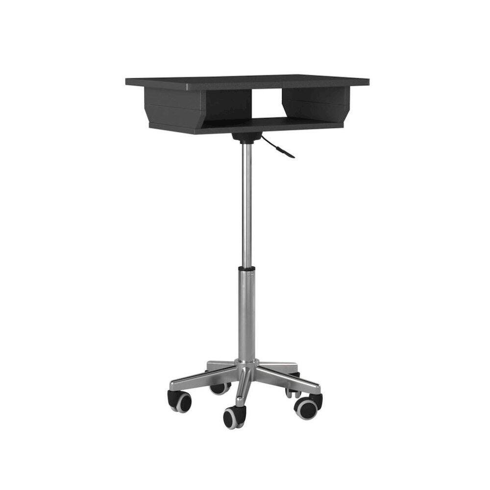 Alt View 2. FurniFact - Gray Folding Desk With Adjustable Height And Panels - Gray.