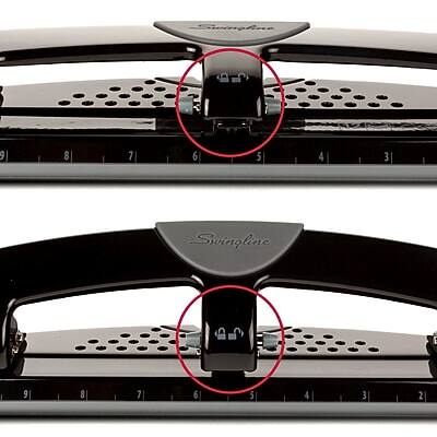 Alt View 2. Swingline - SmartTouch Low Force Desktop 3-Hole Punch, 12 Sheet Capacity, Black/Gray - Black/Gray.