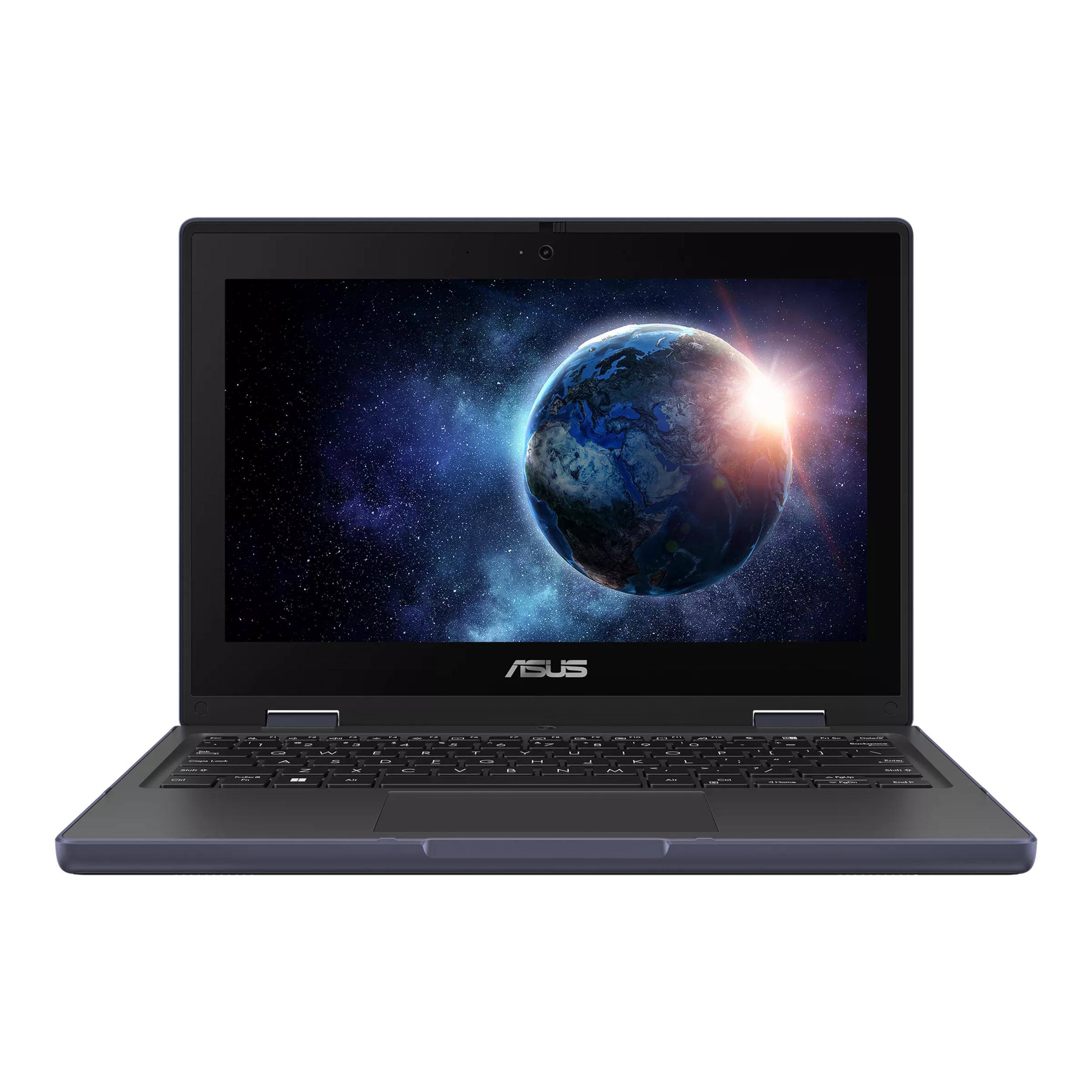 Alt View 3. ASUS - ASUS 11.6" Touchscreen 2-in-1 Laptop,Intel Celeron N100,Intel UHD Graphics,4GB RAM,128GB SSD,Win 11 Pro,Gray - Gray.