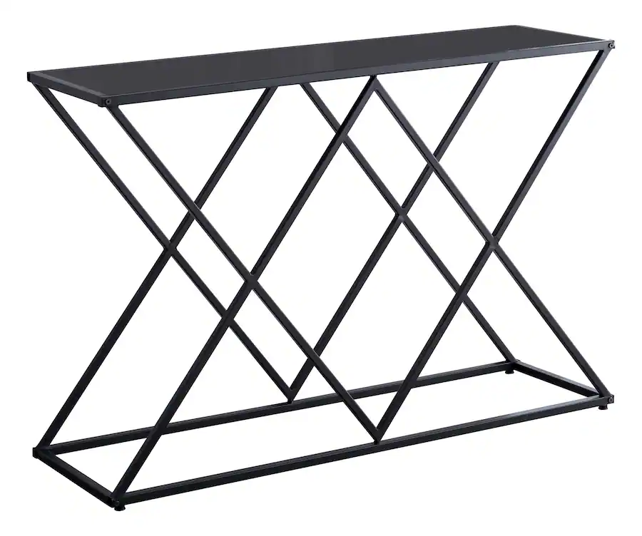 Kings Brand Furniture Calvert Textured Console Display Table Black ...