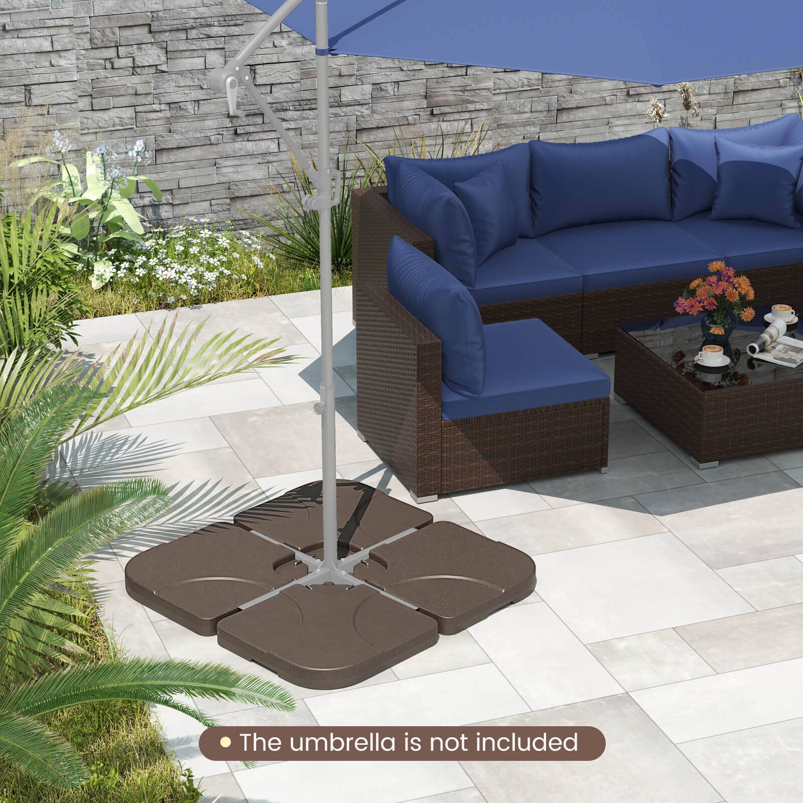 The umbrella is not included.