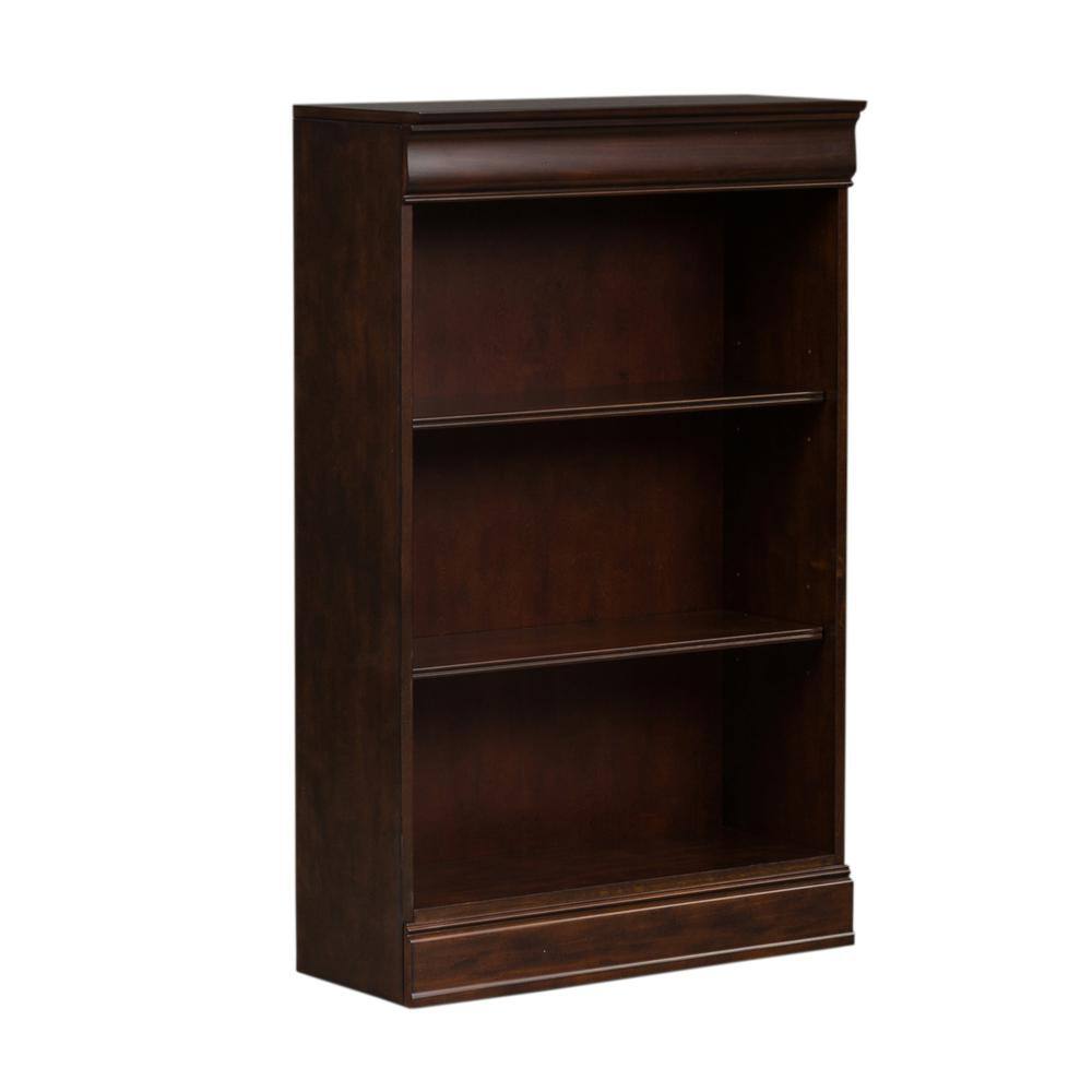 Left. Liberty Furniture Industries - Brayton Manor Jr Executive 48 Inch Bookcase (RTA) in Cognac - Brown.