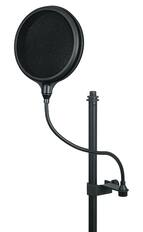 Front. Gator Frameworks - 6" Double Layered, Split Level Pop Filter with Nylon Screen & 11.5" Gooseneck Clamp, Fit Most Standard Microphone Stand.