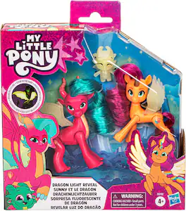 My Little Pony - My Little Pony: Tell Your Tale Dragon Light Reveal, 3 Glow in The Dark Dolls, 3-Inch Scale Toys for Girls and Boys Ages
