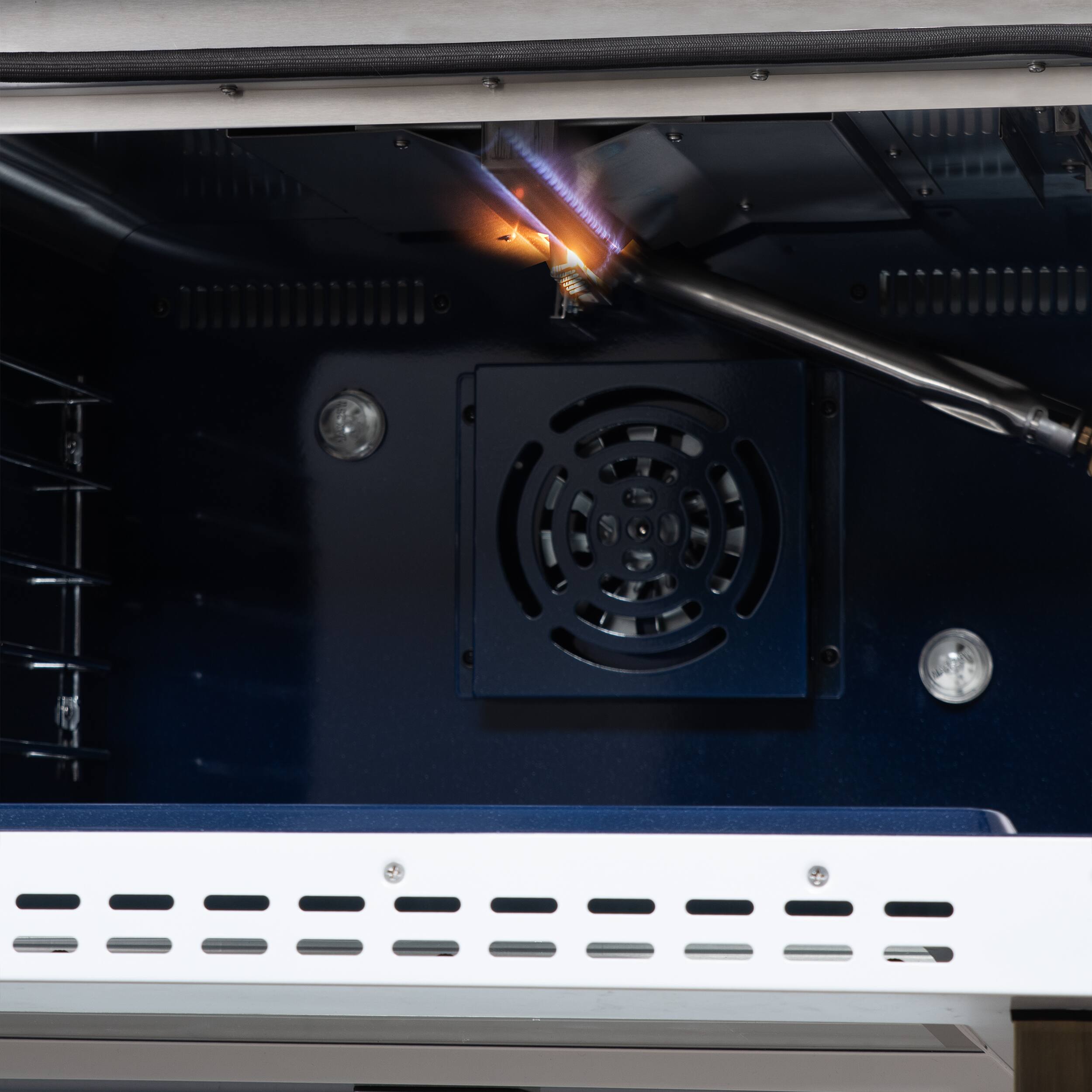 Alt View 12. Forno Appliances - Massimo 6.58 Cu. Ft. Freestanding True Convection Gas Range with Air Fryer Kit, Wok Support & Two Griddles - White.