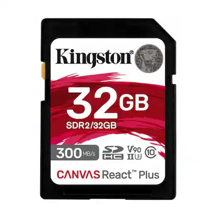 Kingston 32GB SDR2/32GB SP V90 10 10 300 MB/s H IIU TM CANVAS React Plus