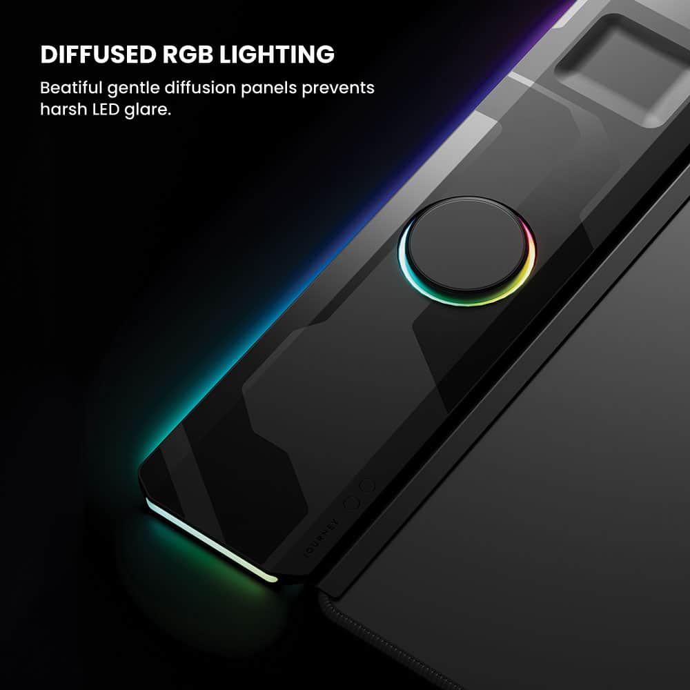 DIFFUSED RGB LIGHTING: Beautiful gentle diffusion panels prevent harsh LED glare.