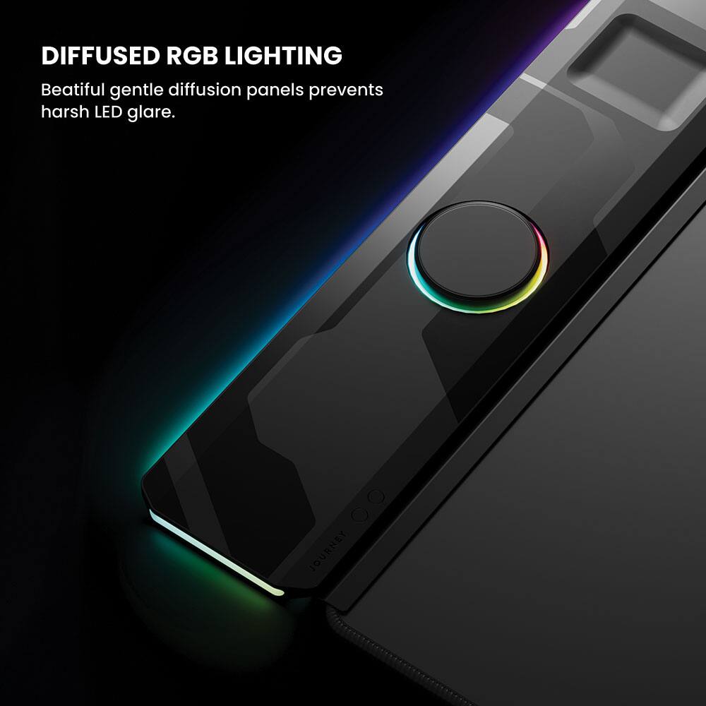 DIFFUSED RGB LIGHTING: Beautiful gentle diffusion panels prevent harsh LED glare.