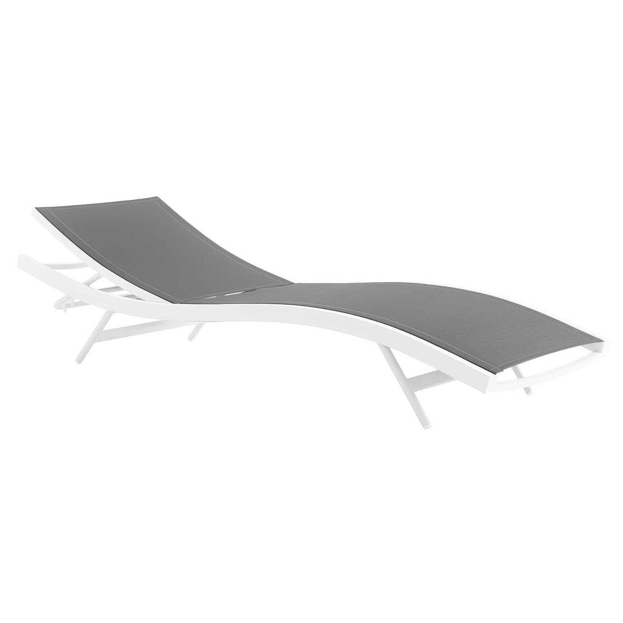 Back. Modway - Glimpse Outdoor Patio Mesh Chaise Lounge Chair by Modway - White Gray.