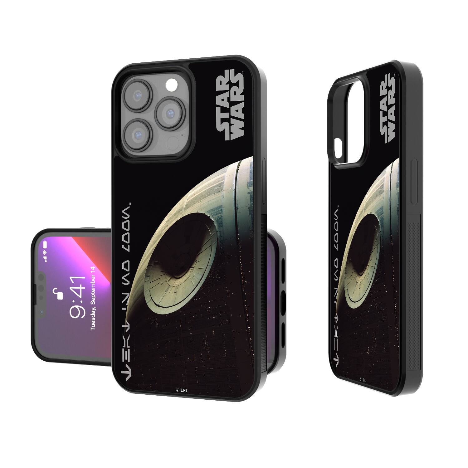 Photos - Case Cinematic Keyscaper - Star Wars: A New Hope  Moments: Discovery Bump Phone  - Apple iPhone 15 Pro Max - Death Star KBM15M 
