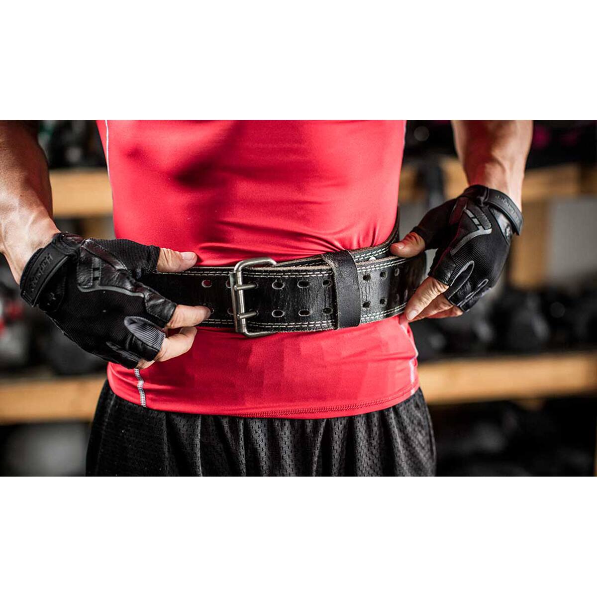 Alt View 4. Harbinger - Harbinger 6" Padded Leather Weight Lifting Belt - Small - Black.