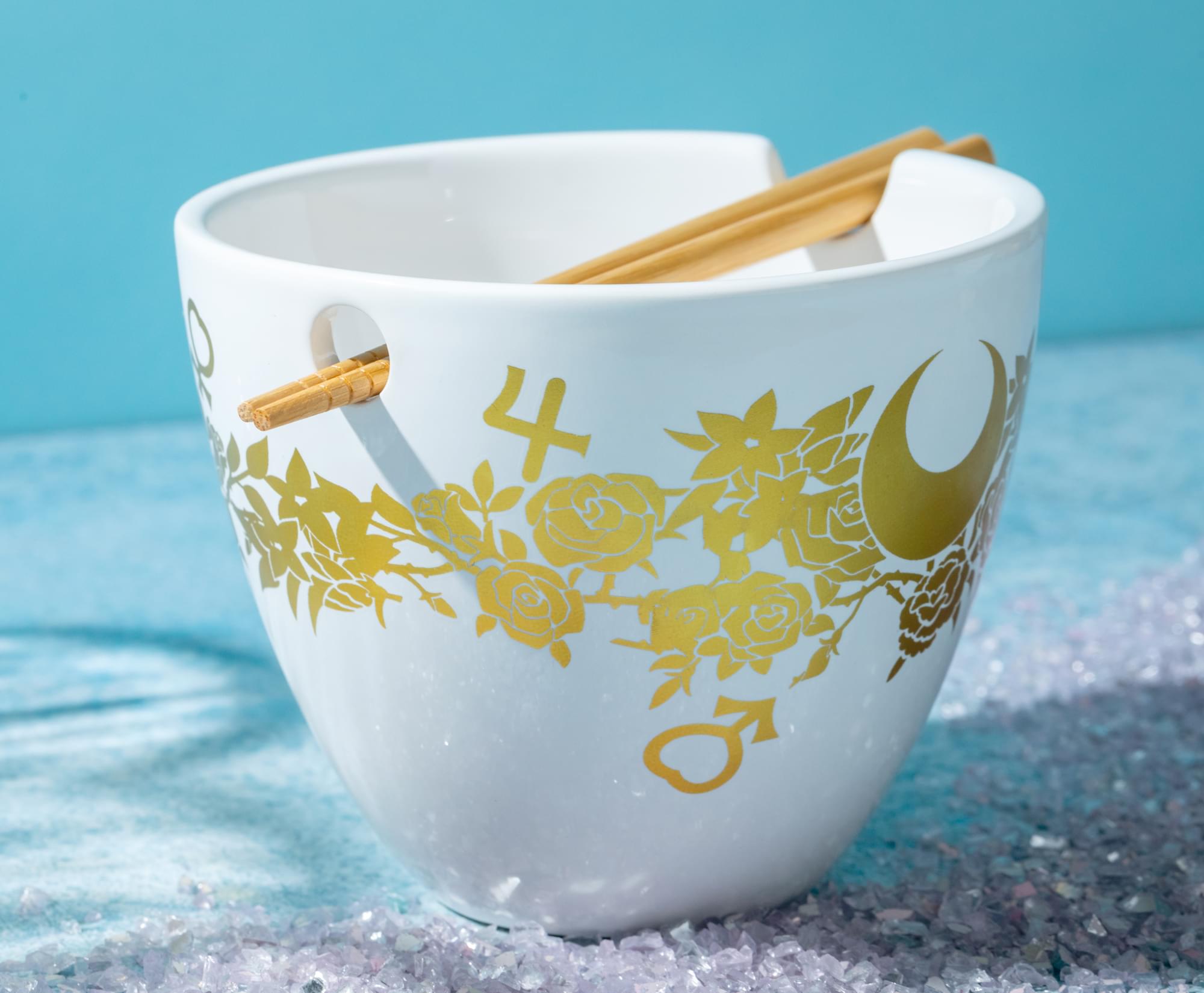 Alt View 3. Just Funky - Sailor Moon Crystal 16 Ounce Ramen Bowl with Chopsticks - White.