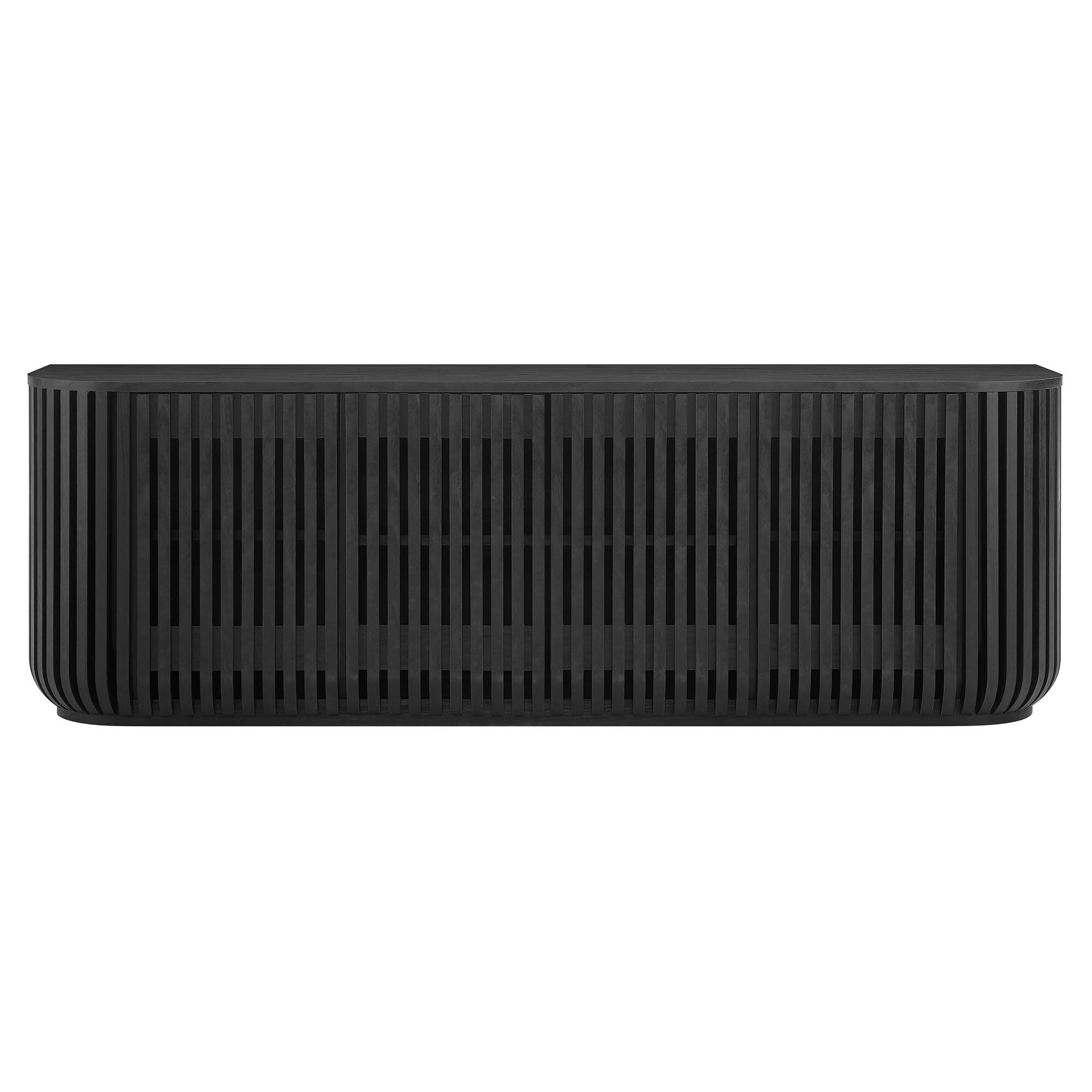 Alt View 6. Modway - Fortitude 75" Curved Sideboard Storage Cabinet by Modway - Black.