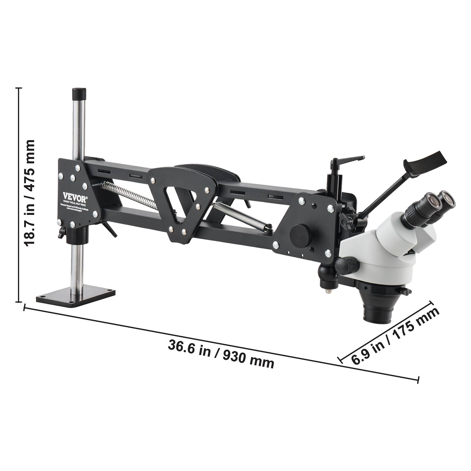 18.7 in / 475 mm  
36.6 in / 930 mm  
6.9 in / 175 mm