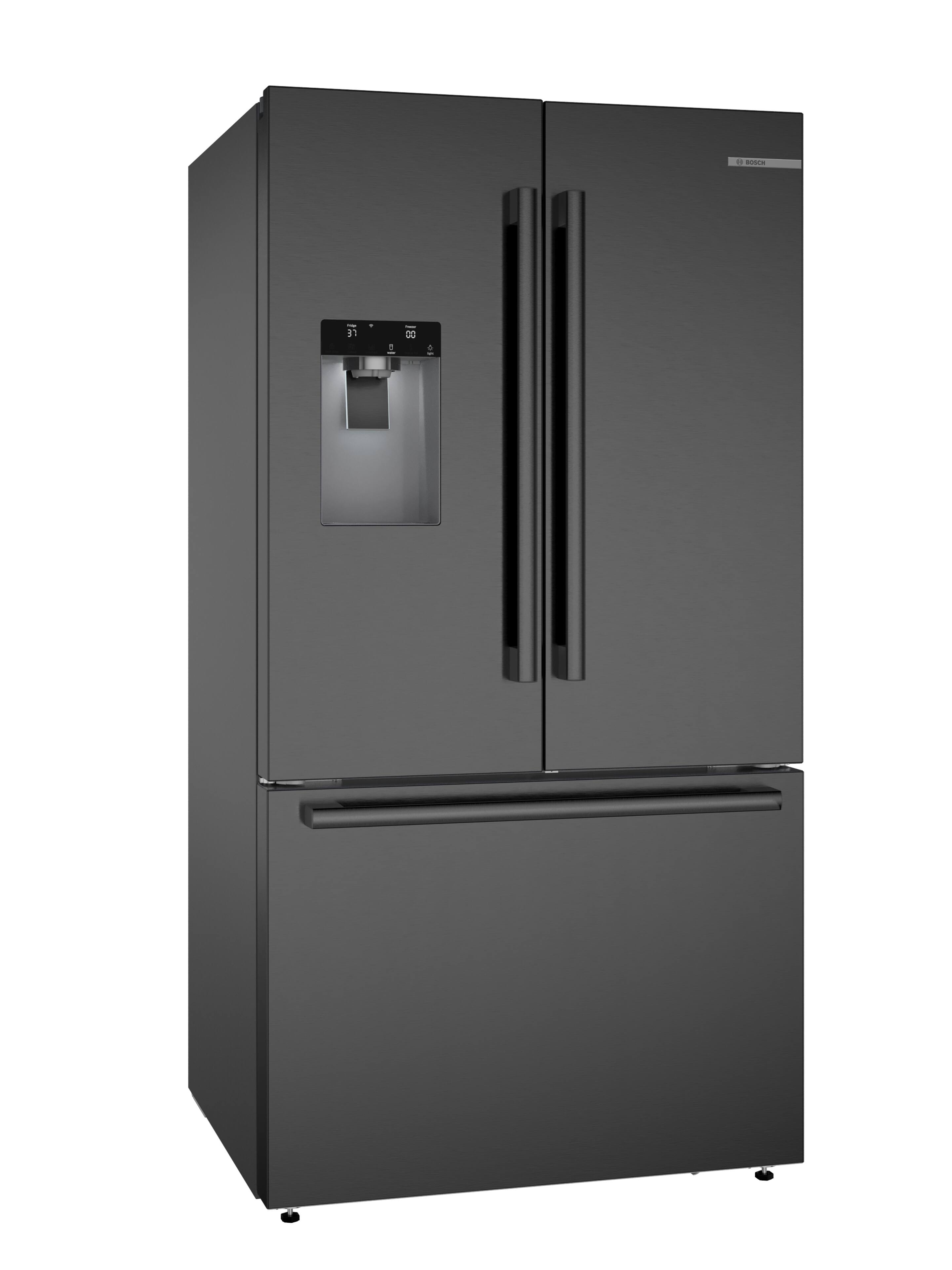 Alt View 21. Bosch - 500 Series 26 Cu. Ft. 3-Door French Door Smart Refrigerator with External Water and Ice - Black Stainless Steel.