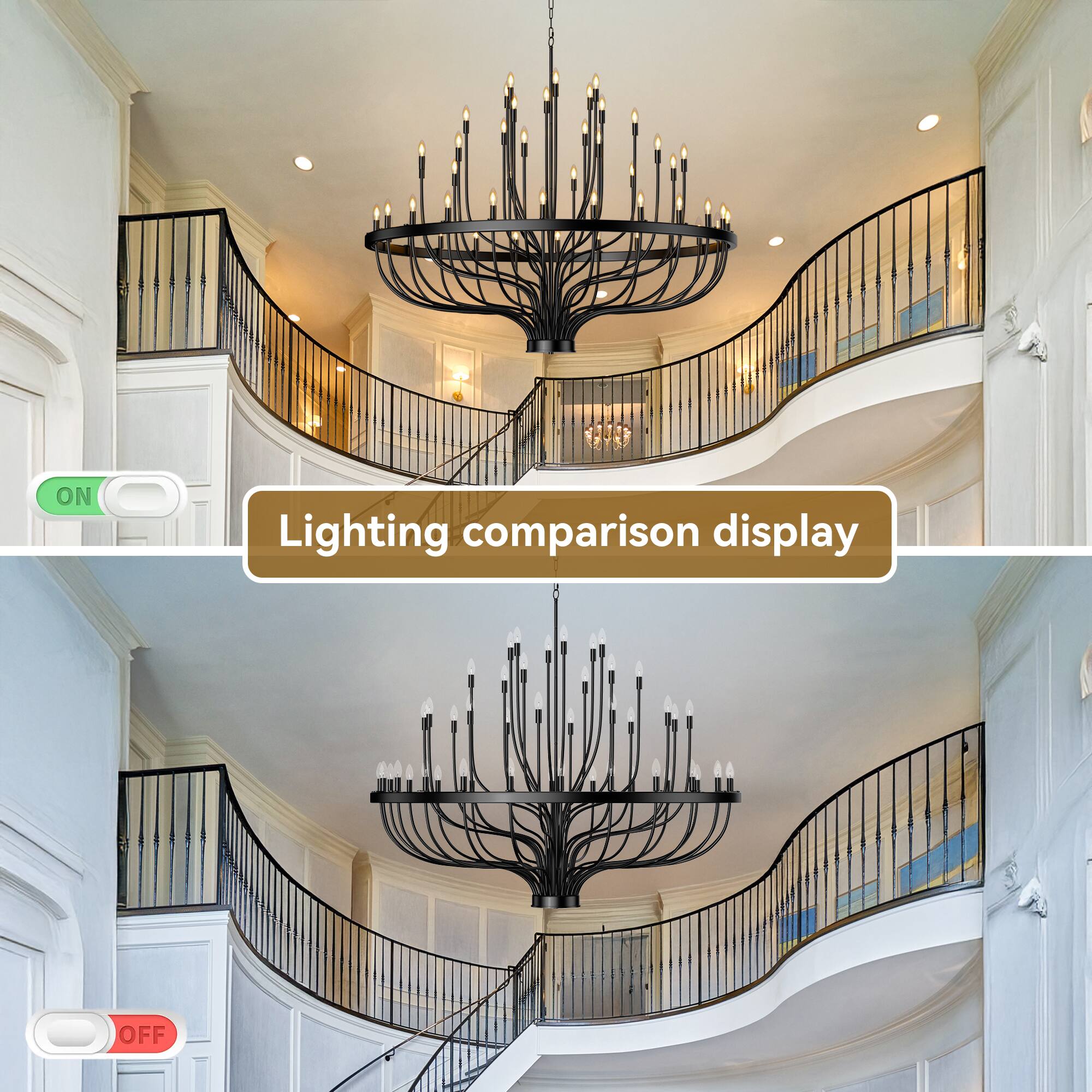 Lighting comparison display

ON

OFF