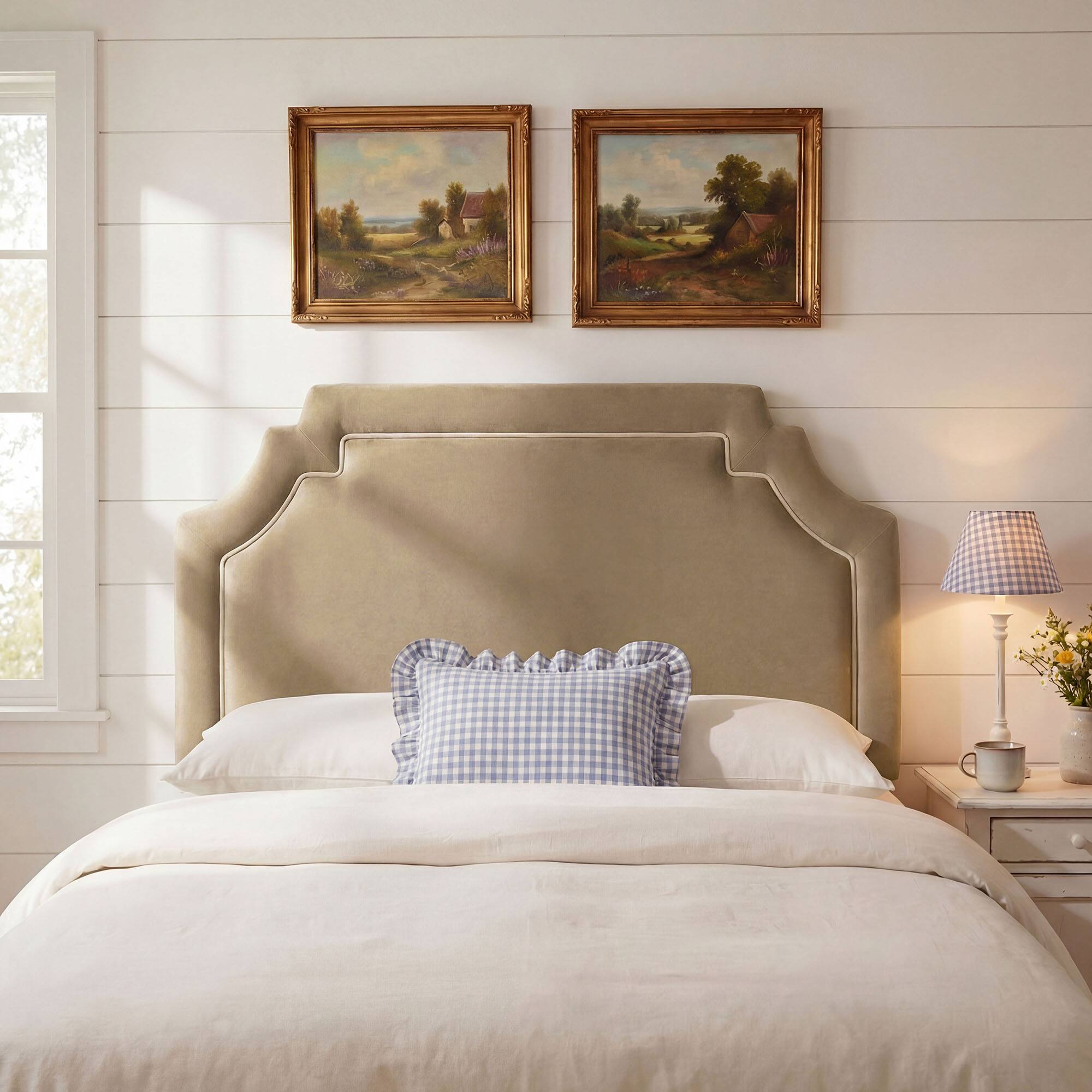 Alt View 1. Modway - Magnolia Stain-Resistant Performance Velvet Headboard by Modway - Taupe Almond.