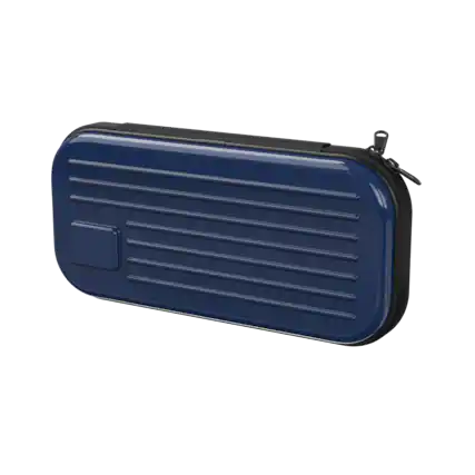 Front. Biogenik - Protective Hard Shell Travel Case for Nintendo Switch 2 - Blue.