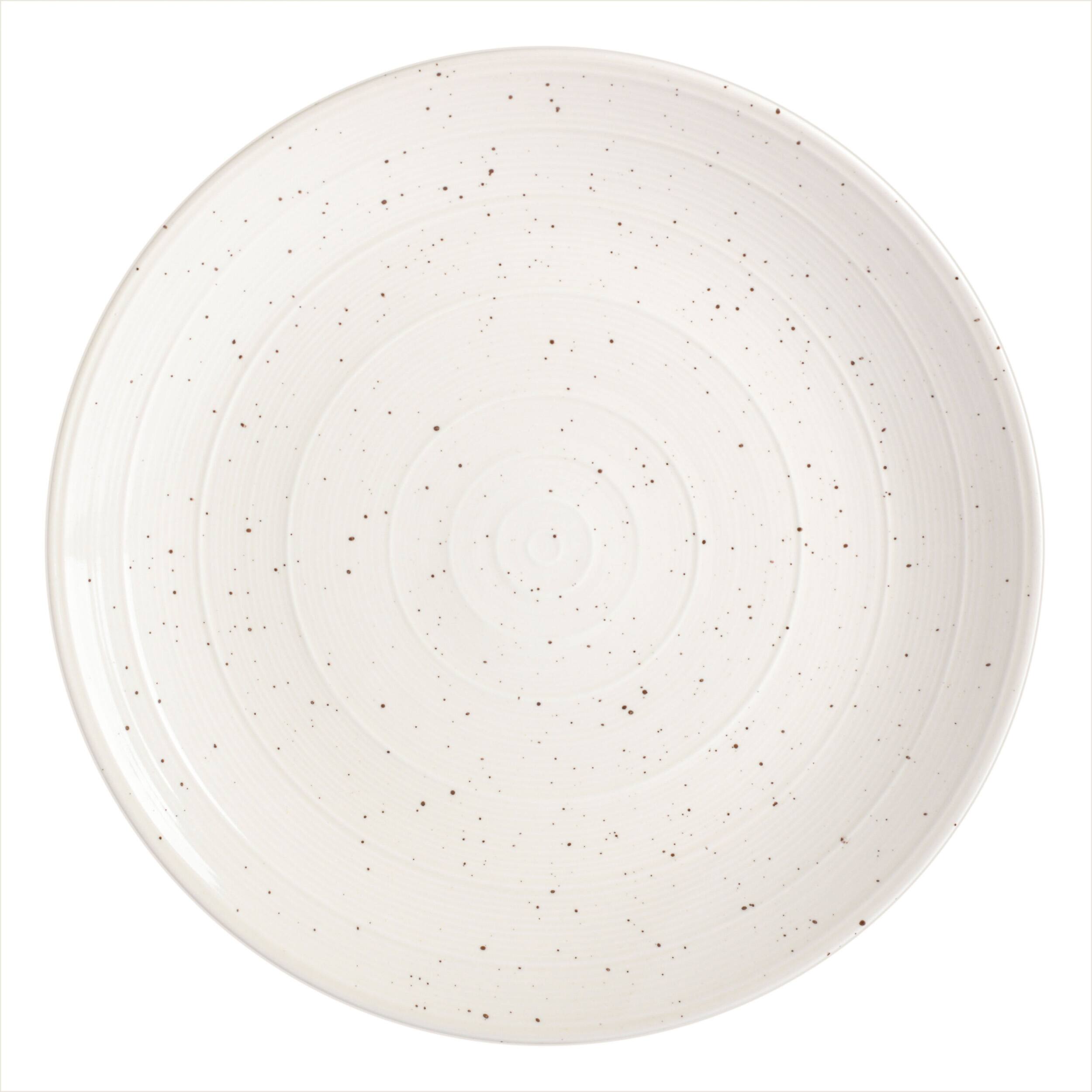 Alt View 2. Gibson - Gibson Elite Ramapo 12 Piece Stoneware Dinnerware Set in White Speckle - White Speckle.
