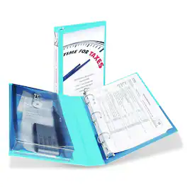 Avery - Mini Size Protect And Store View Binder With Round Rings 3 Rings 1" Capacity 8.5 X 5.5 Blue