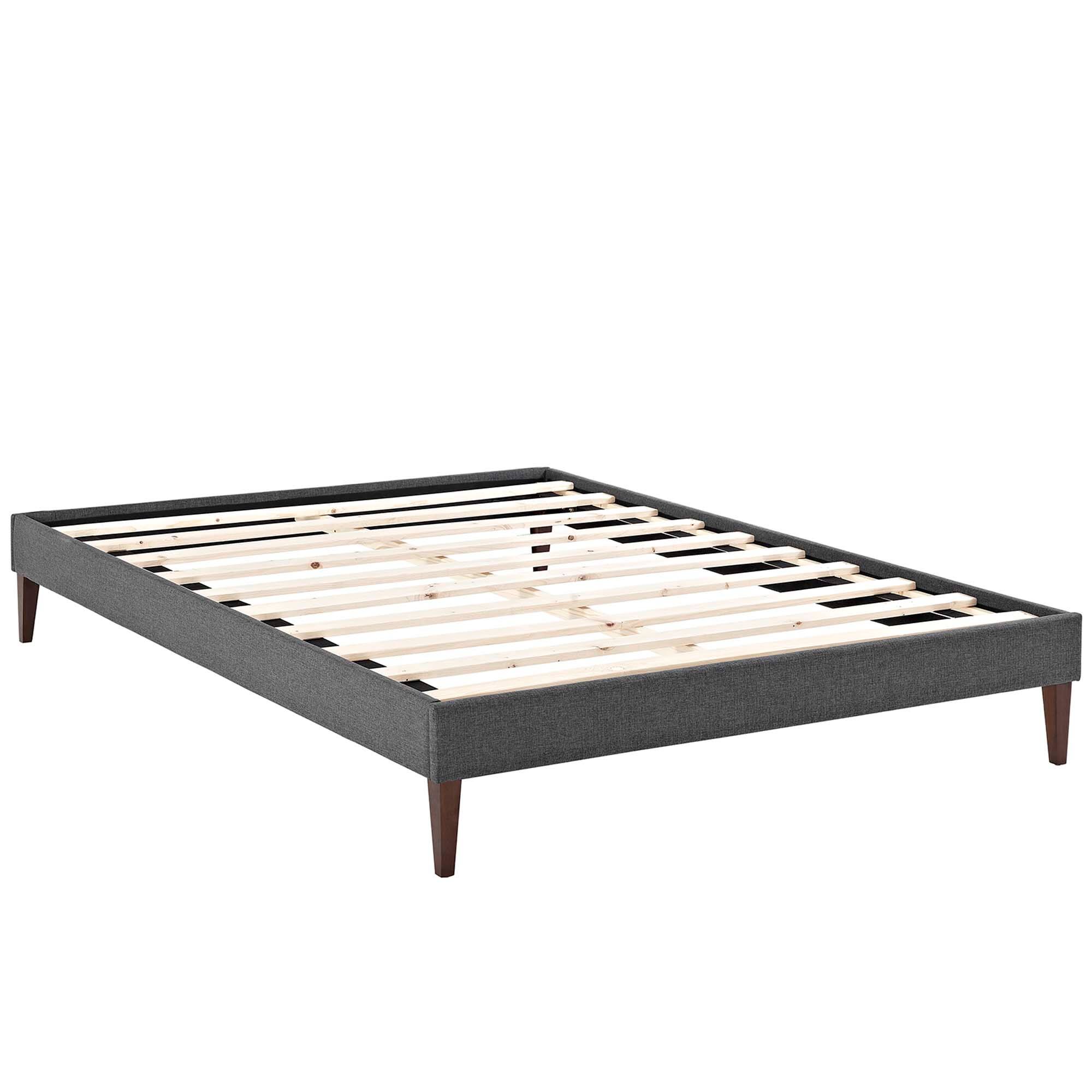 Alt View 1. Modway - Helen Vinyl Queen Bed Frame with Round Splayed Legs - White.