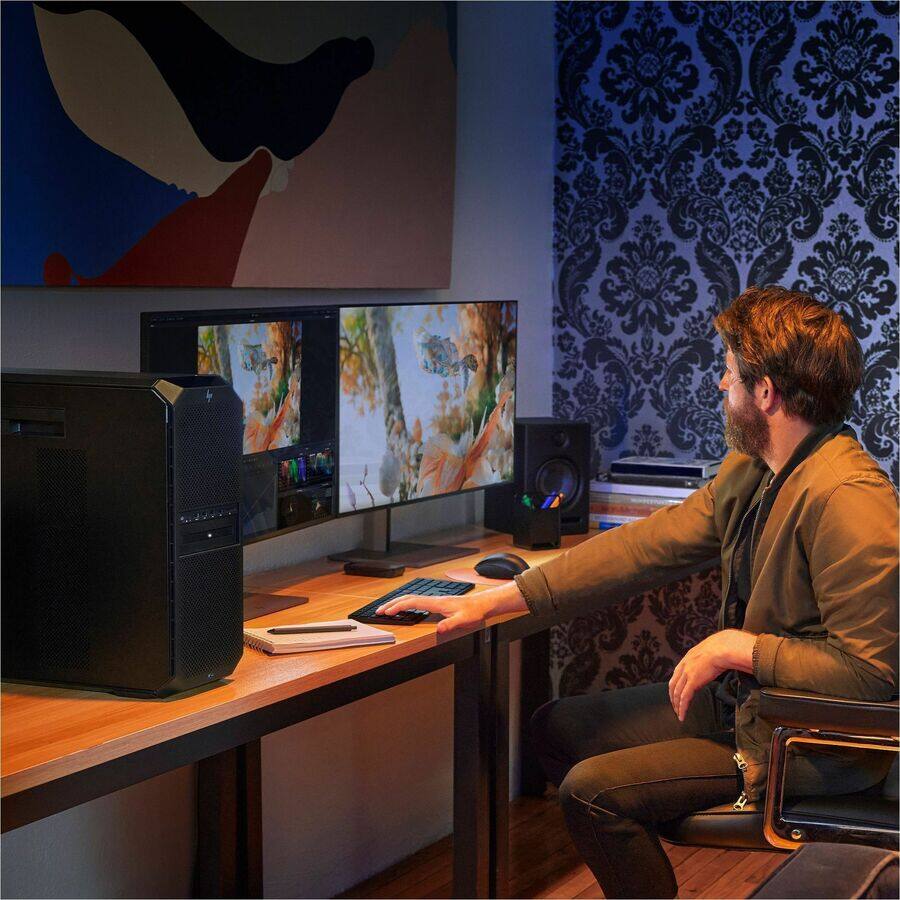 Alt View 2. HP - HP Z6 G5 A Workstation - 1 x AMD Ryzen Threadripper PRO 7955WX - 32 GB - 1 TB SSD - Tower - Black - Smart Buy - AMD PRO - Black.