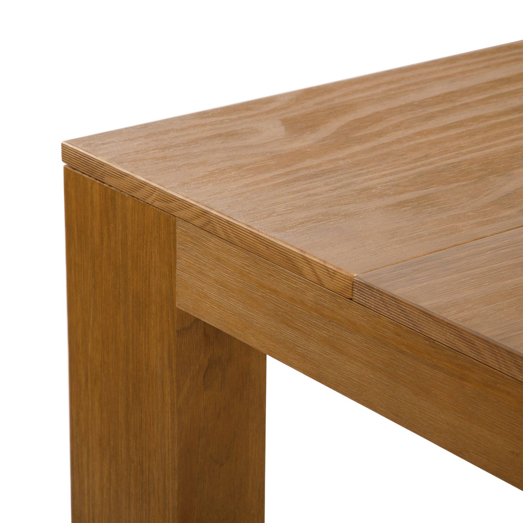 Alt View 4. Plank+Beam - Modern Pub Dining Table Counter Height ( 41in / 1050mm), Pecan Wirebrush - Pecan Wirebrush.