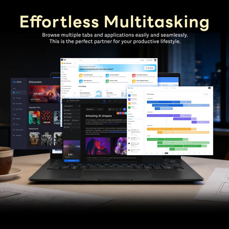 Effortless Multitasking  
Browse multiple tabs and applications easily and seamlessly.  
This is the perfect partner for your productive lifestyle.