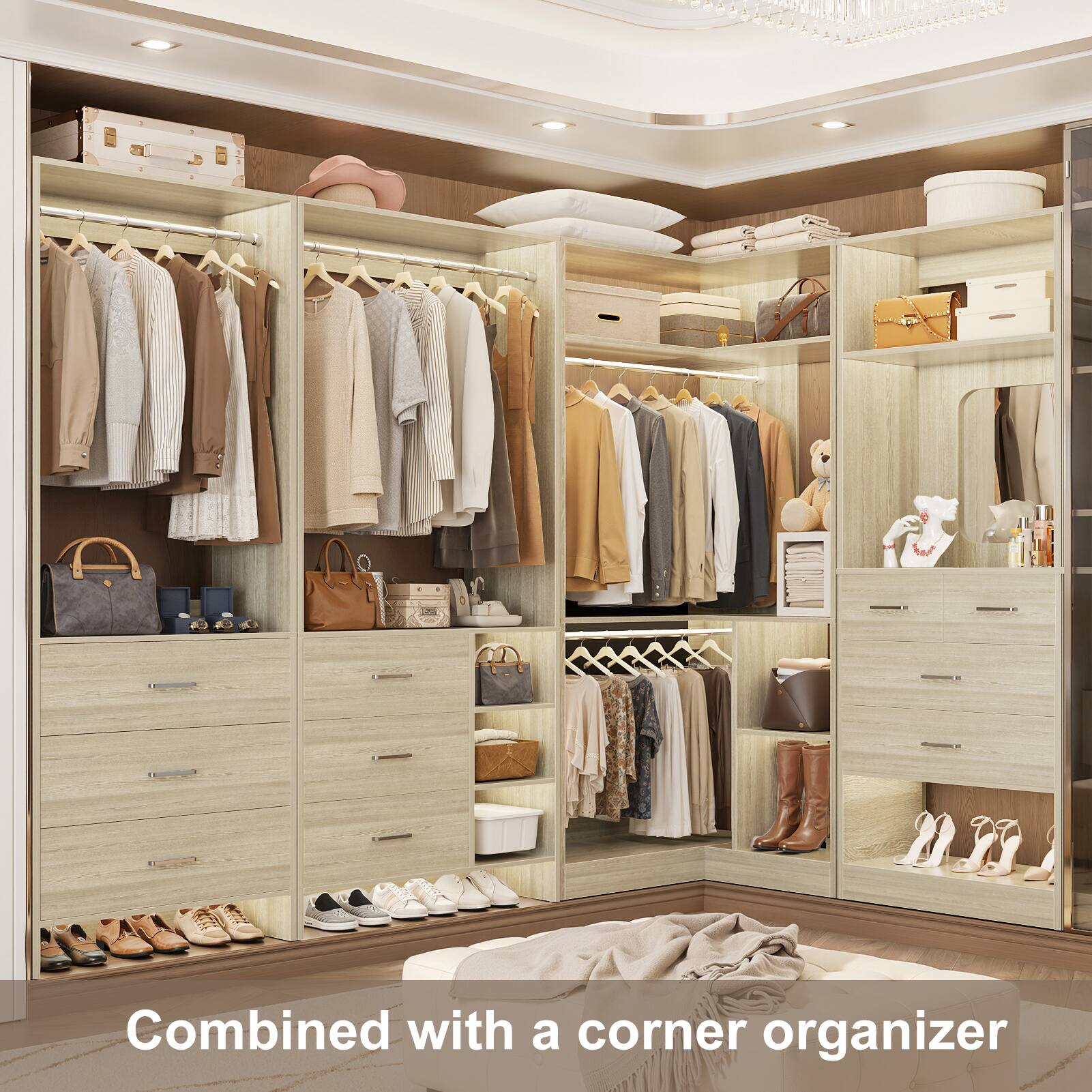 Combined with a corner organizer