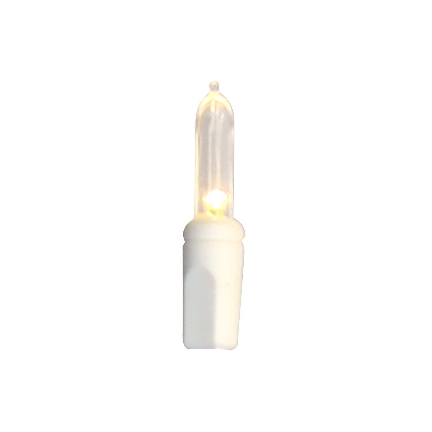 Left. Celebrations - Celebrations Platinum LED T5 Warm White 100 ct Icicle Christmas Lights 9.5 ft..