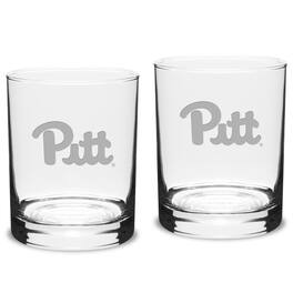 Jardine - Pitt Panthers 2-Piece 14oz. Classic Double Old-Fashioned Glass Set - Multicolor