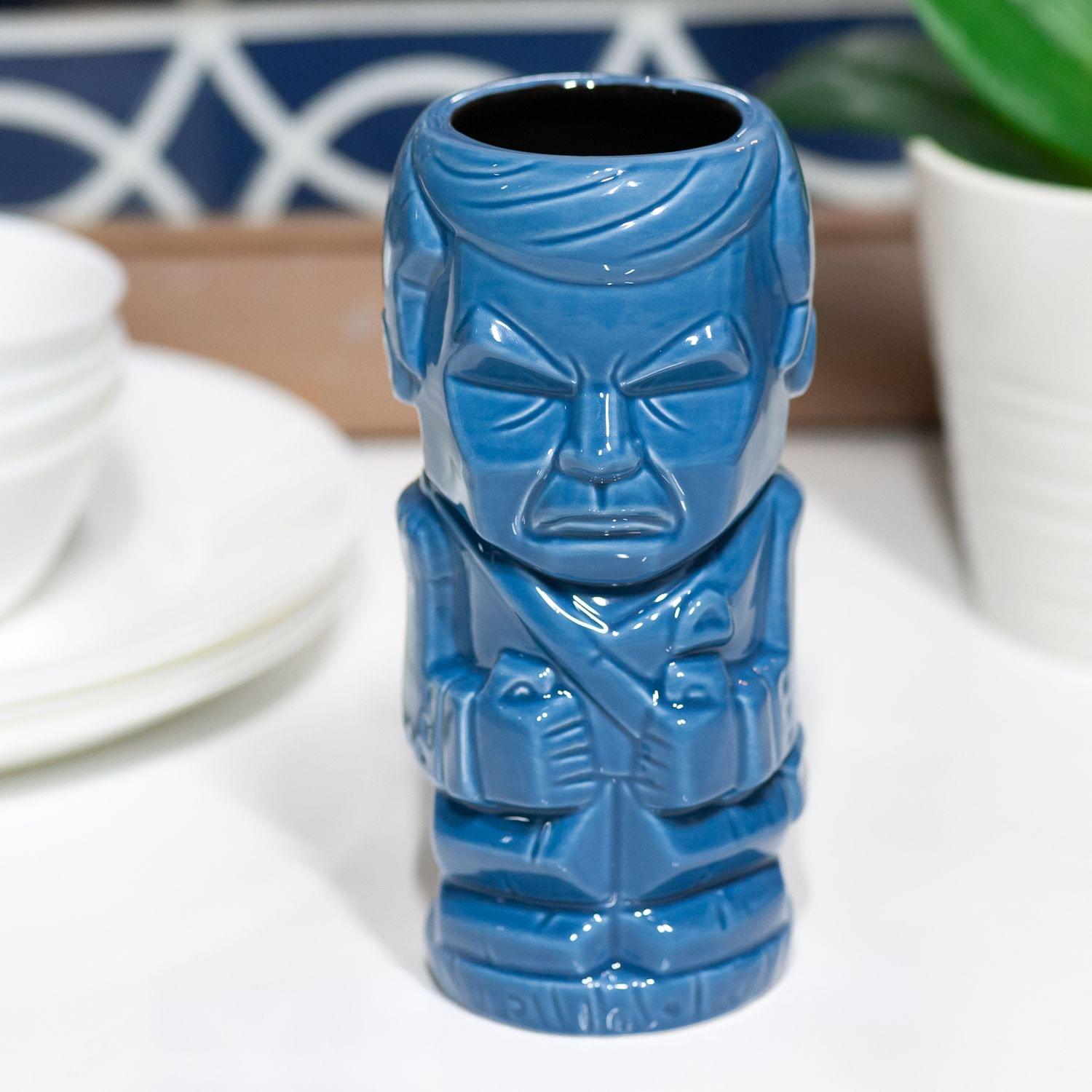 Alt View 4. ThinkGeek - Geeki Tikis Star Trek Dr. McCoy Mug | Crafted Ceramic | Holds 20 Ounces - Blue.
