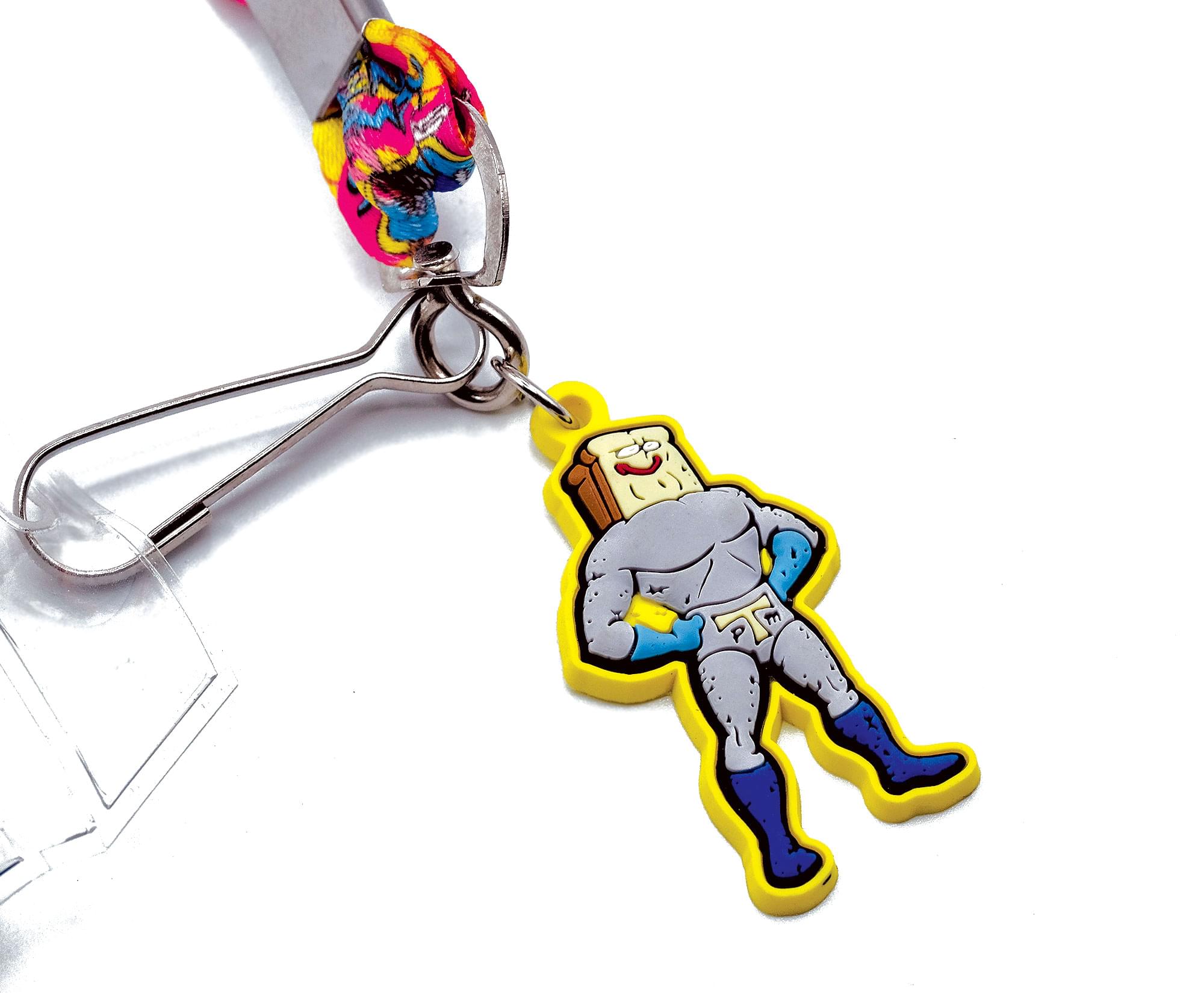 Alt View 10. Silver Buffalo - Nickelodeon Ren & Stimpy Lanyard With ID Badge Holder And Removable Charm - Yellow.