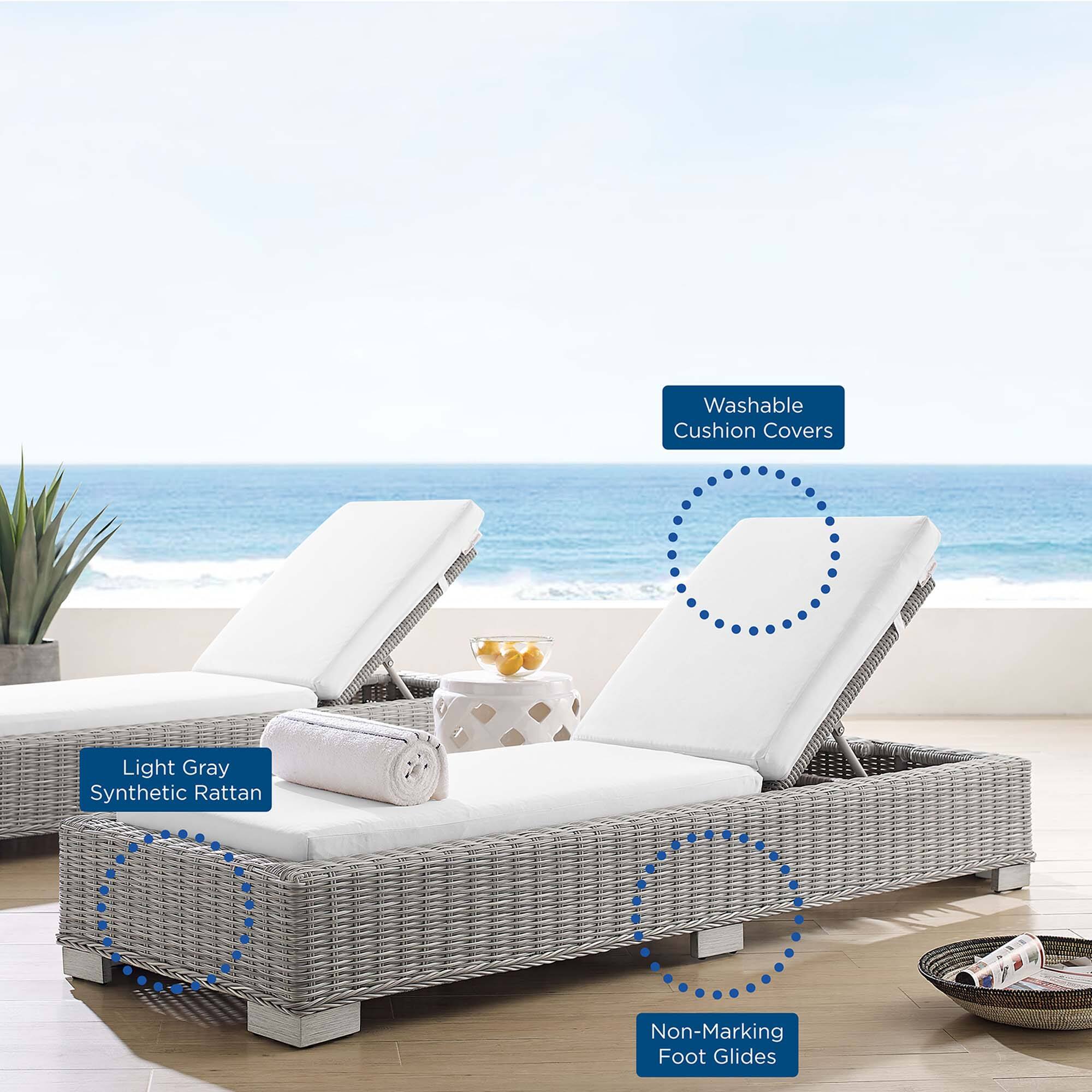 Washable Cushion Covers  
Light Gray Synthetic Rattan  
Non-Marking Foot Glides