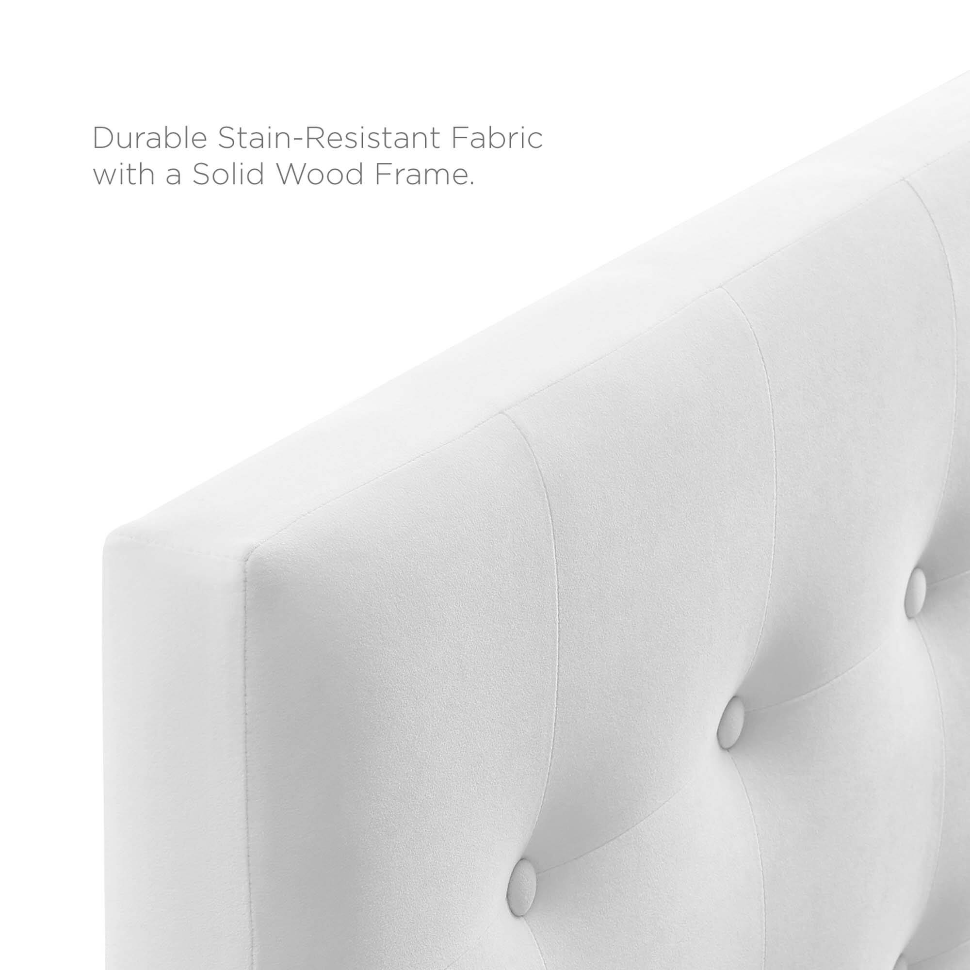 Durable Stain-Resistant Fabric with a Solid Wood Frame.