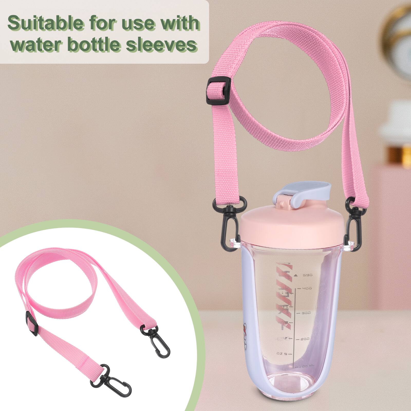 Suitable for use with water bottle sleeves