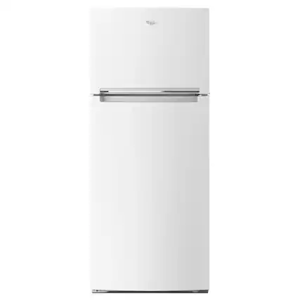 Front. Whirlpool - Whirlpool - 18 Cu. Ft. Wide Refrigerator Compatible With The EZ Connect Icemaker Kit - White - White.